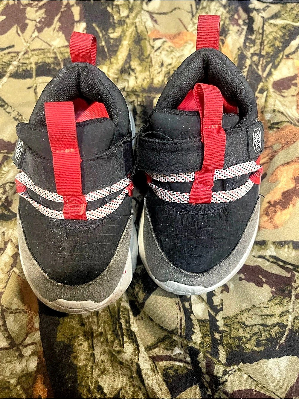 Hey Dude Kids Black & Red Sneakers Size C6